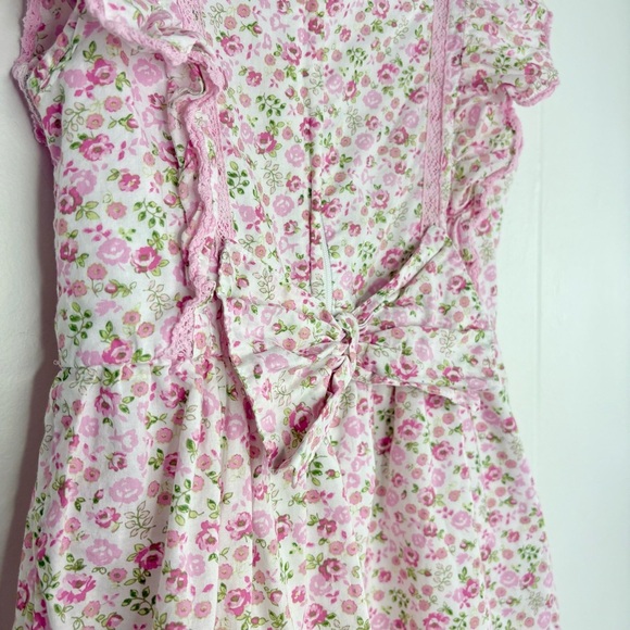 American Girl x LoveShackFancy Floral Flutter Day Dress Girl’s Size 8 Bow Pink - Picture 8 of 8